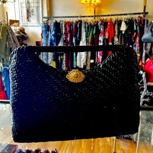 Vintage weaved clutch purse